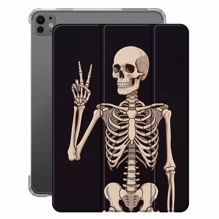 iPad-Hülle - Skelett - Frieden - Schwarz — 1
