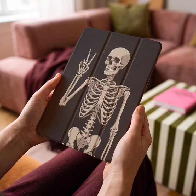 iPad-Hülle - Skelett - Frieden - Schwarz — 4