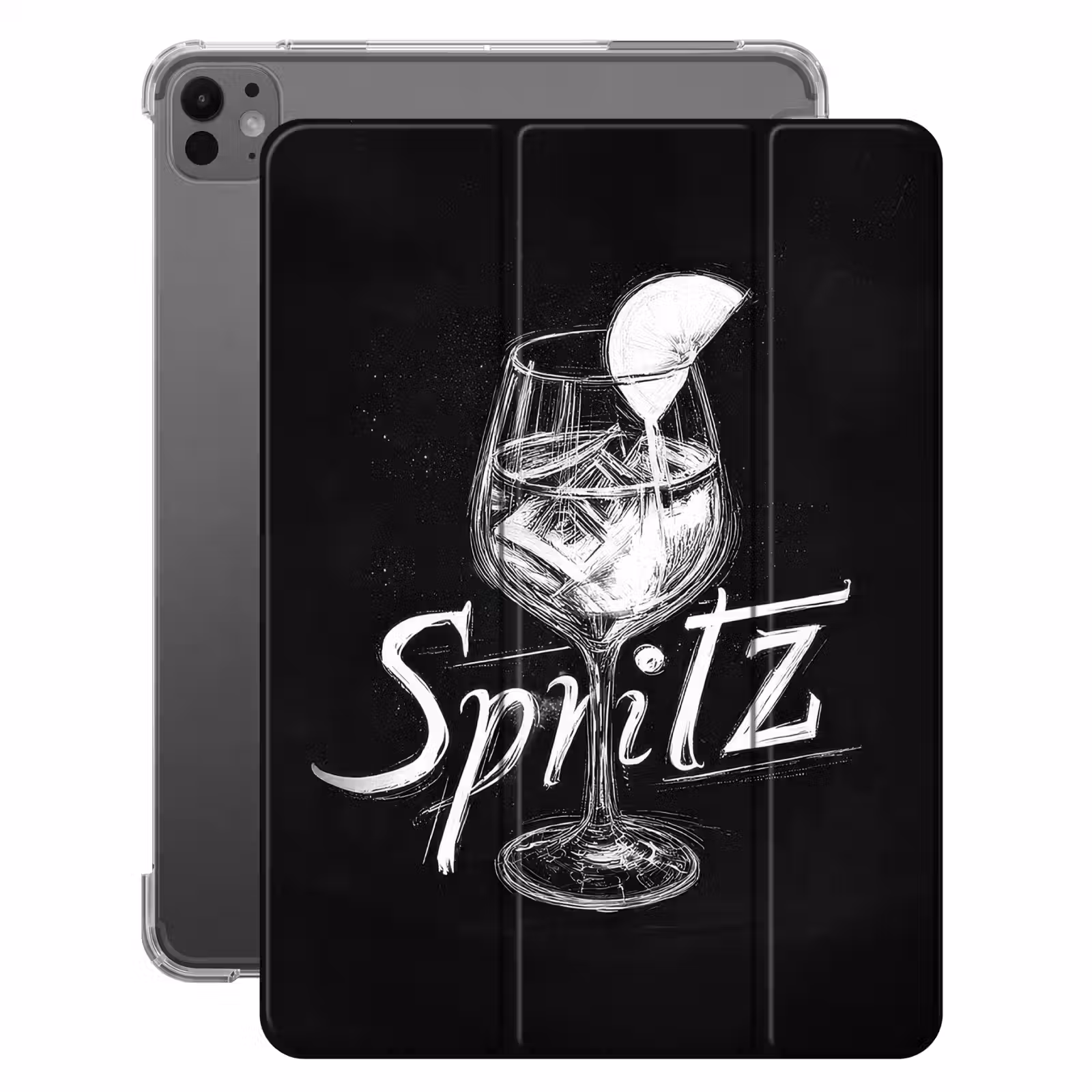 iPad-Hülle - Glasschorle - Kreidebuchstaben - Eiswürfel - Zitrone — 1