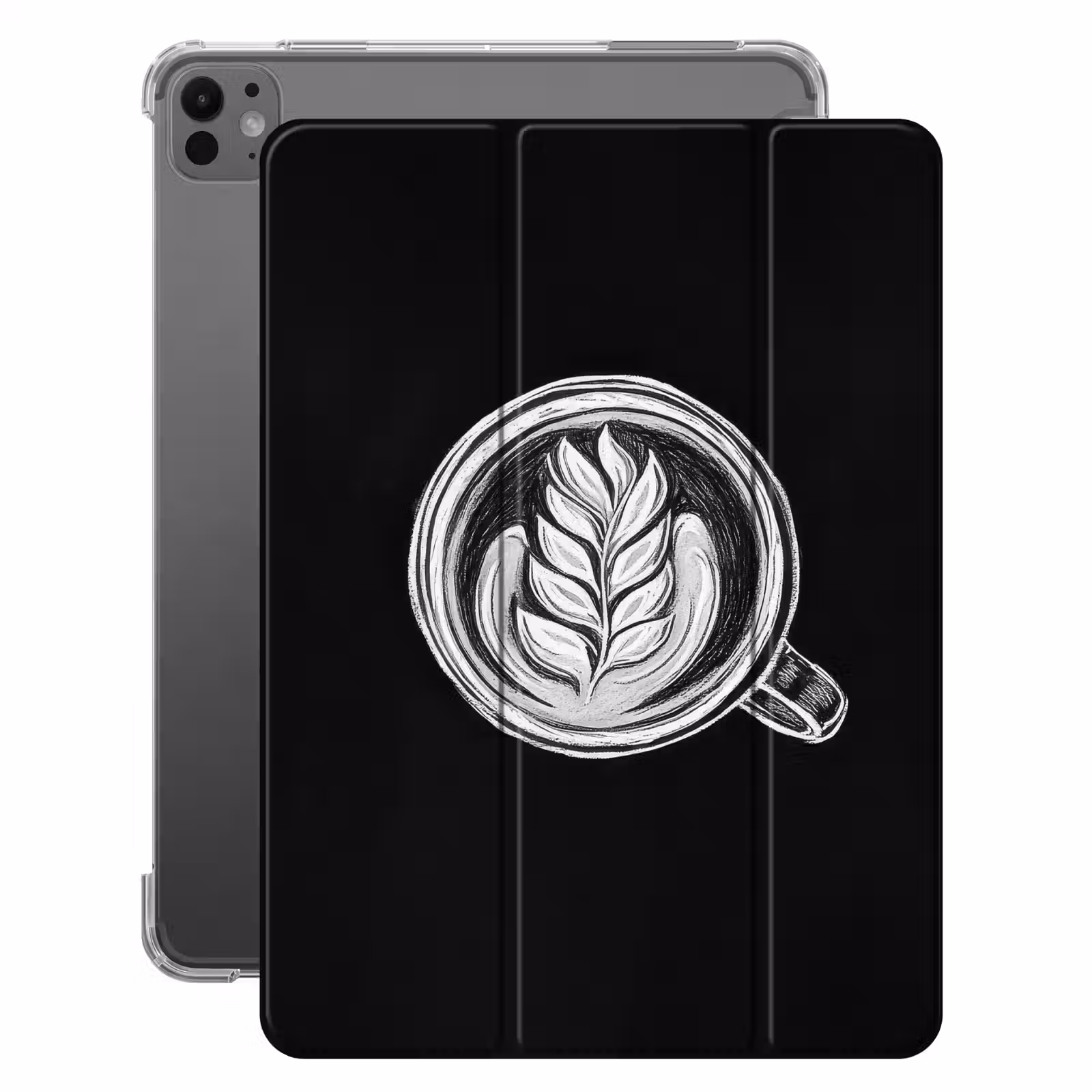 iPad-Hülle - Kreidezeichnung - Kaffee - Latte Art — 1