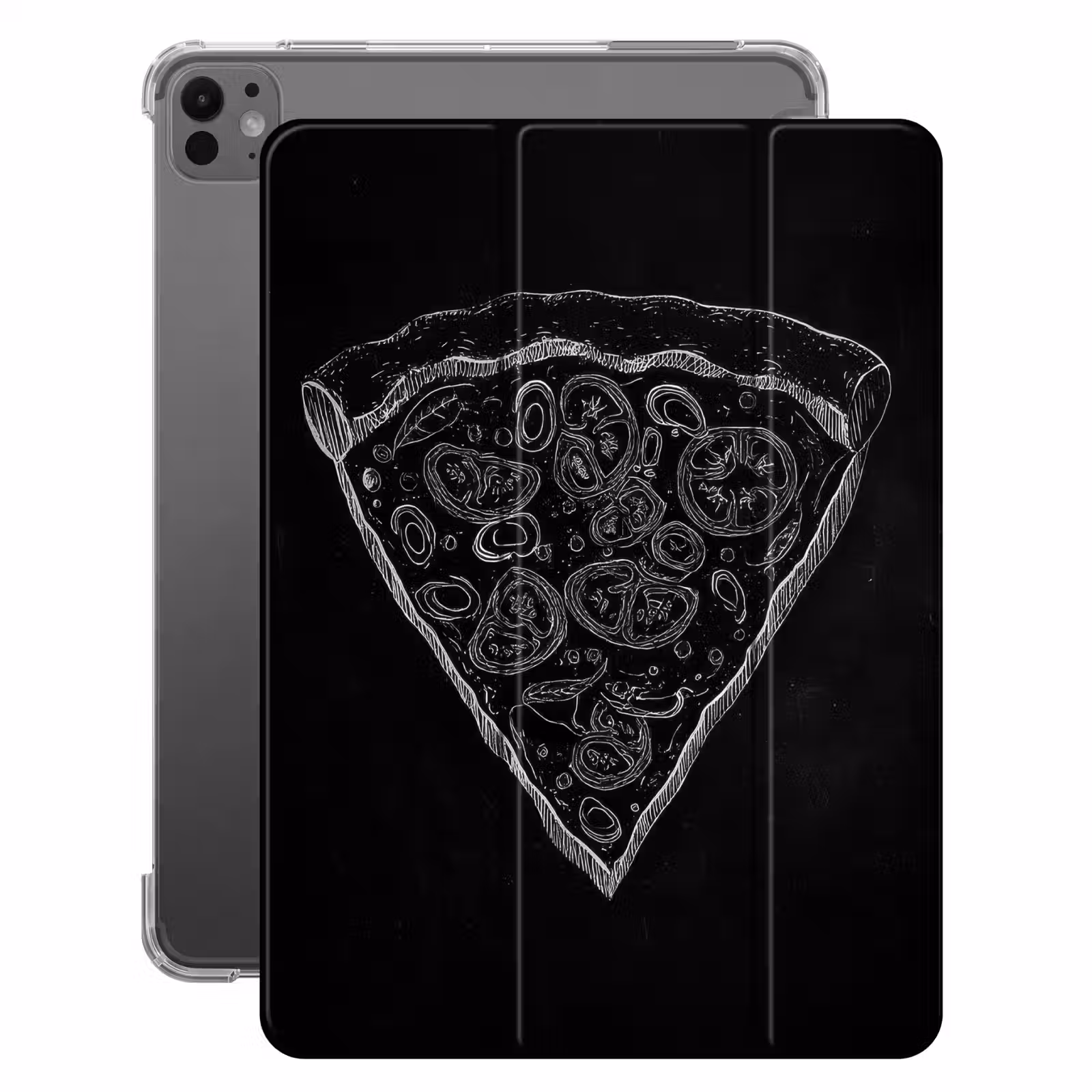 iPad-Hülle - Pizzatipp - Belag - Kreidezeichnung — 1