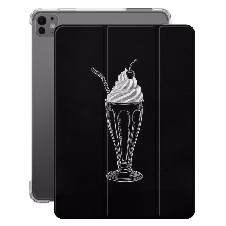 iPad-Hülle - Eis-Coupé - Kirsche - Kreide - Schlagsahne — 1