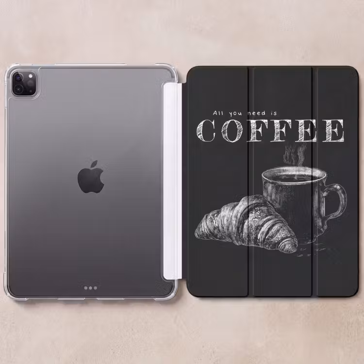 iPad-Hülle - Kaffee - Croissant - Text — 6
