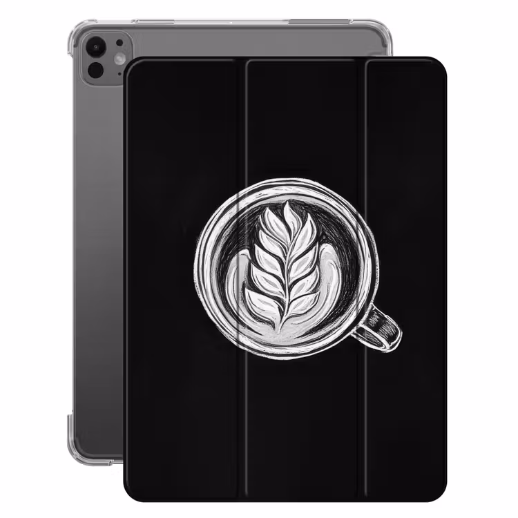 iPad-Hülle - Kreidezeichnung - Kaffee - Latte Art — 1