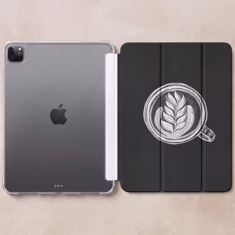 iPad-Hülle - Kreidezeichnung - Kaffee - Latte Art — 6