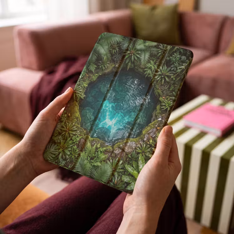 iPad-Hülle - Natur - Dschungel - Wasser - Grün — 4