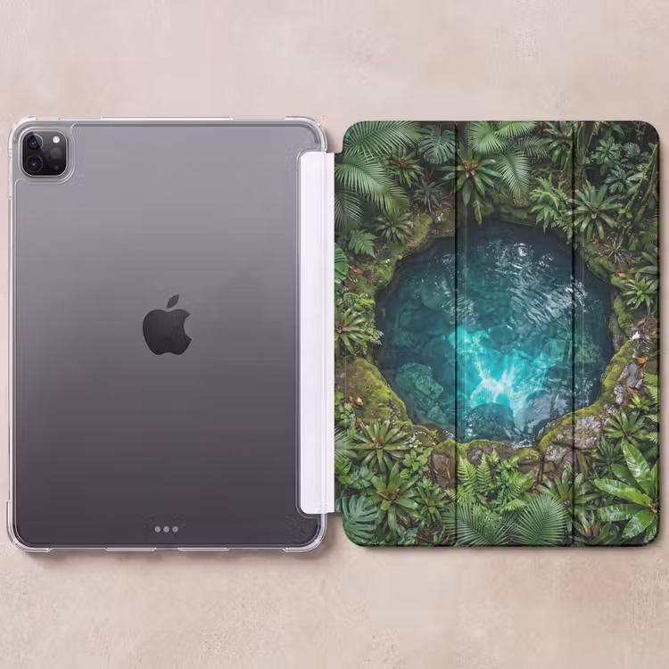 iPad-Hülle - Natur - Dschungel - Wasser - Grün — 6