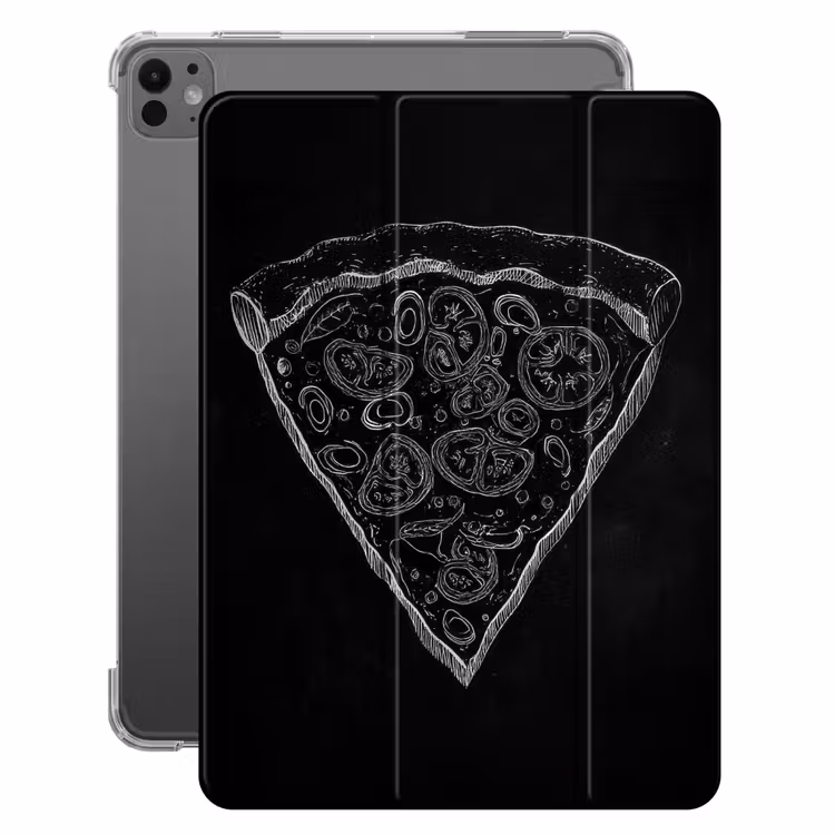 iPad-Hülle - Pizzatipp - Belag - Kreidezeichnung — 1