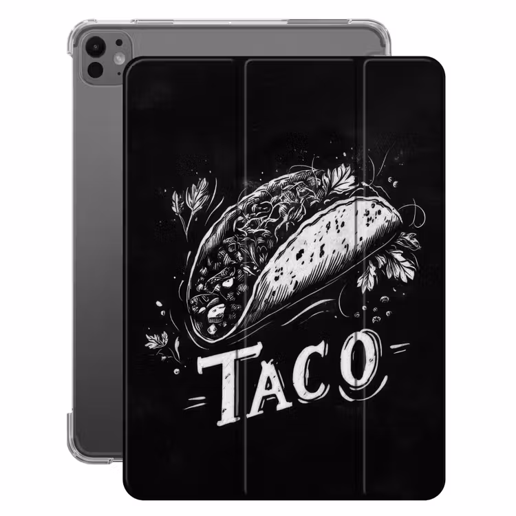 iPad-Hülle - Taco - Kräuter - Weißer Kreidestil - Text — 1