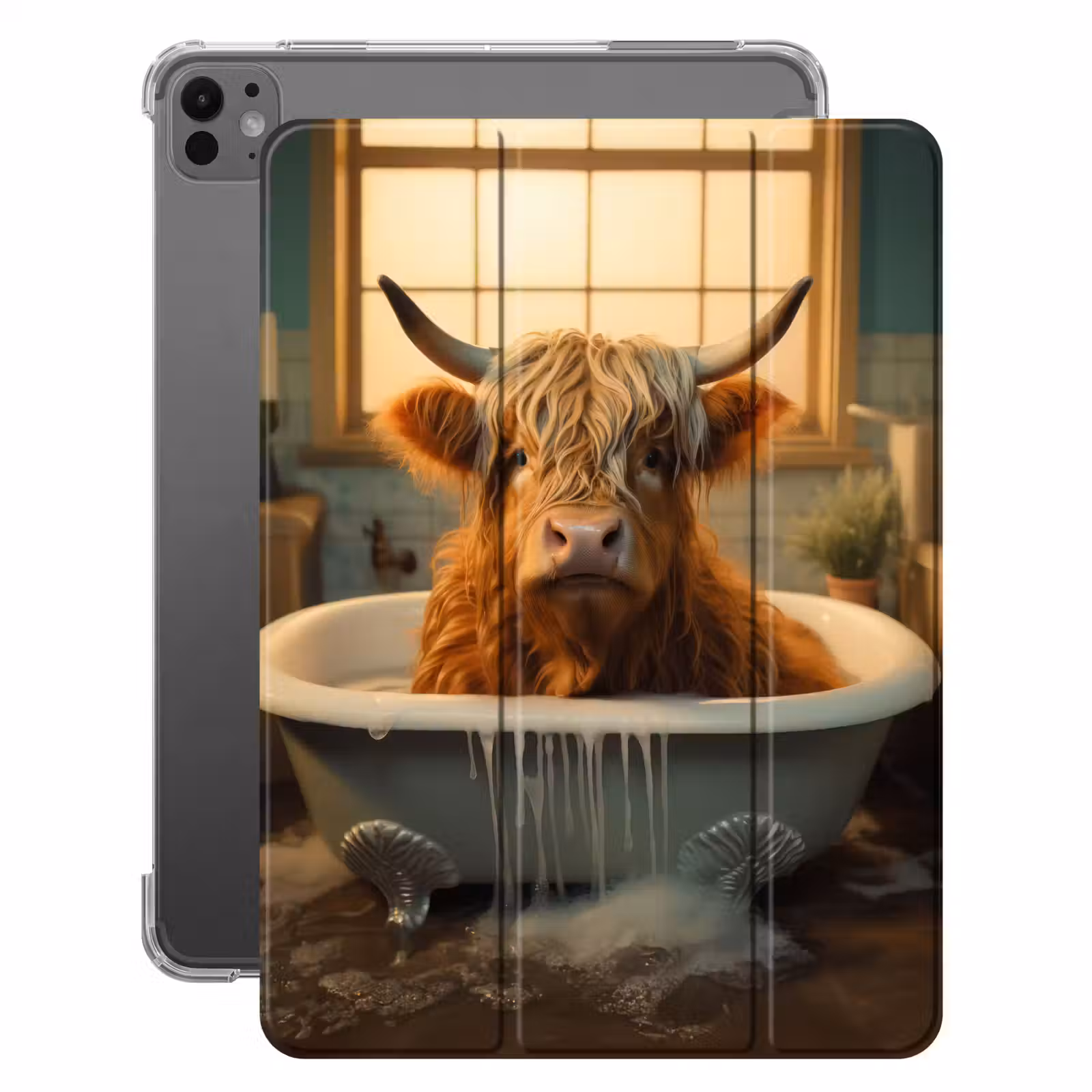 iPad-Hülle - Scotch highlander - Bad - Badezimmer — 1