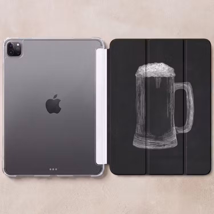 iPad-Hülle - Bierkrug - Schaumstoff - Kreidezeichnung — 6