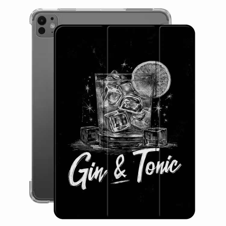iPad-Hülle - Gin und Tonic - Glas - Limette - Eiswürfel — 1