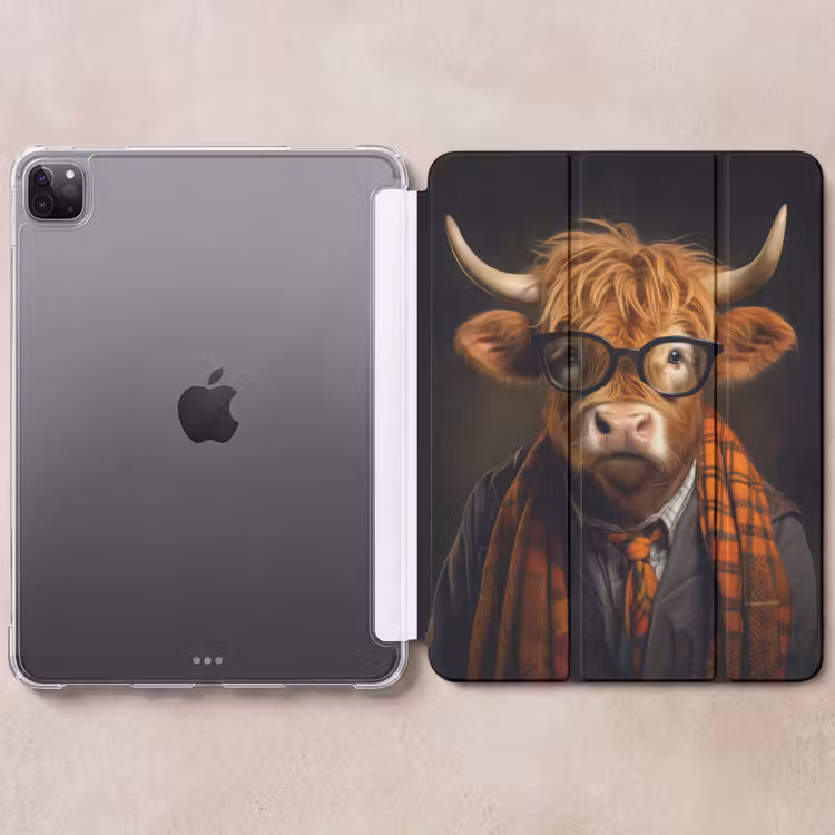 iPad-Hülle - Schottischer Highlander - Brille - Halstuch - Tier — 6