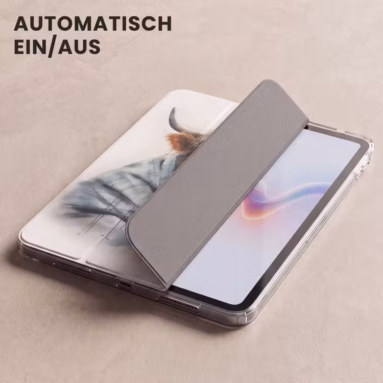 iPad-Hülle - Schottischer Highlander - Decke - Weiß — 5