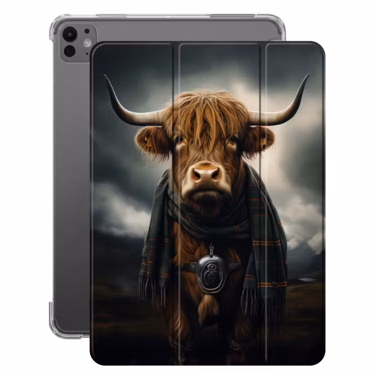 iPad-Hülle - Schottischer Highlander - Schal - Berge — 1