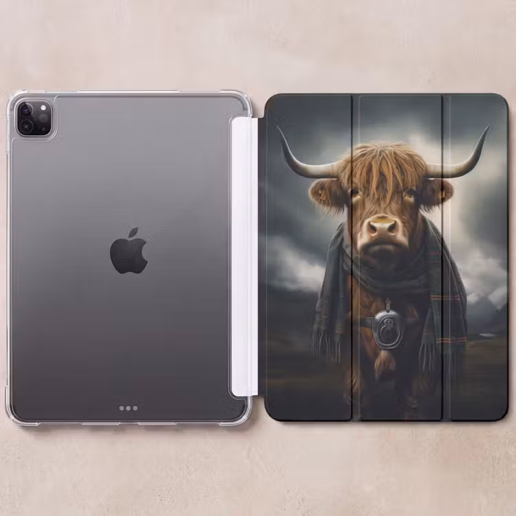 iPad-Hülle - Schottischer Highlander - Schal - Berge — 6
