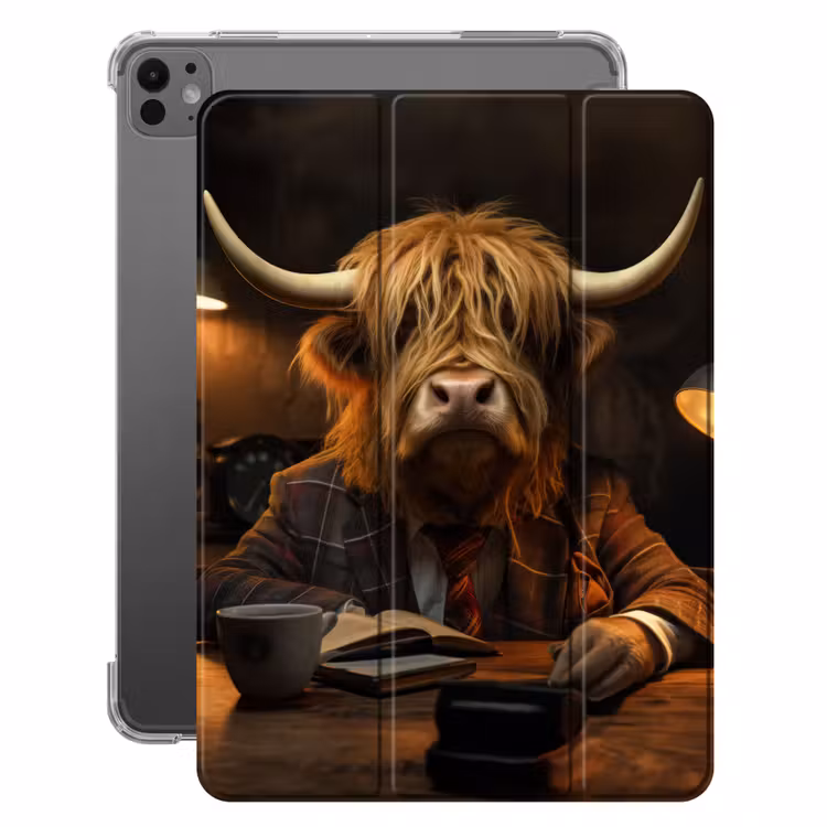 iPad-Hülle - Schottischer Highlander - Tier - Anzug - Büro — 1