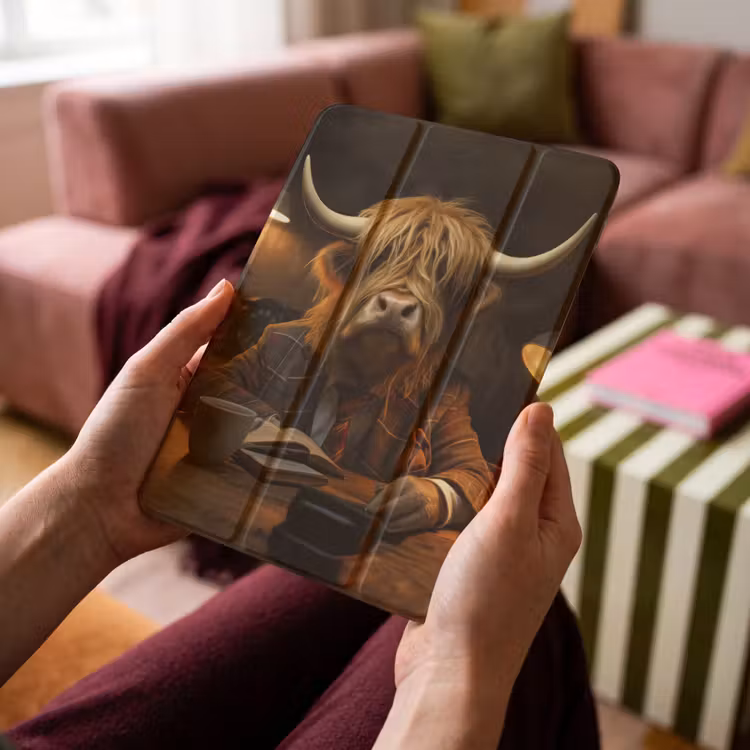 iPad-Hülle - Schottischer Highlander - Tier - Anzug - Büro — 4