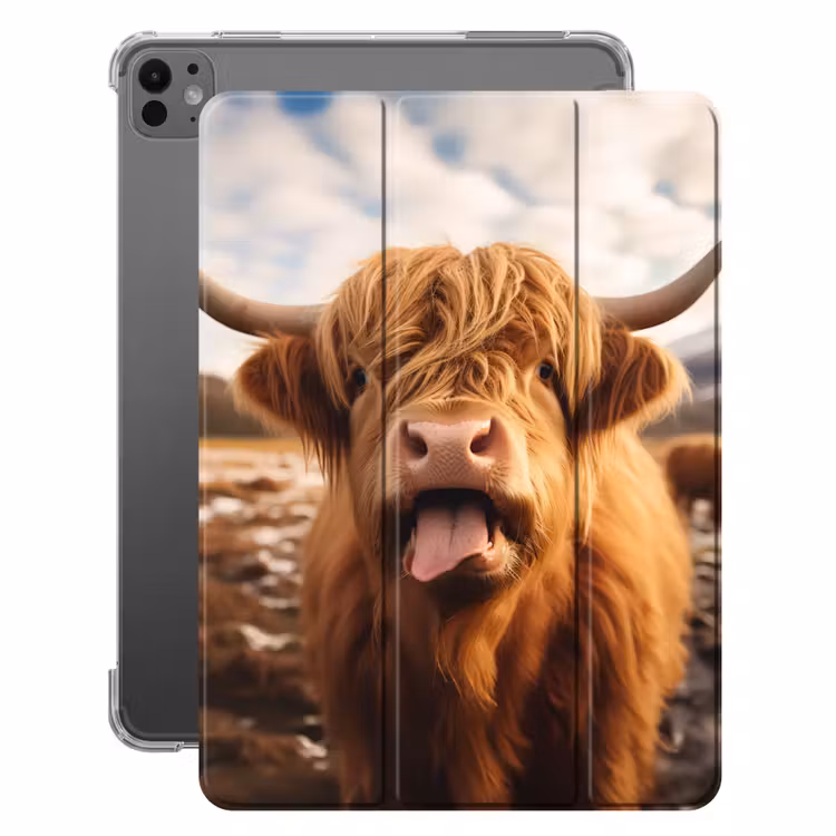 iPad-Hülle - Schottischer Hochländer - Seezunge - Hörner — 1