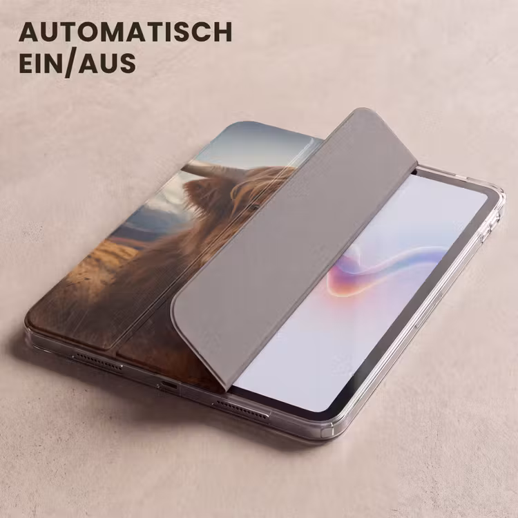 iPad-Hülle - Schottische Highlander - Hörner - Berge - Landschaft — 5