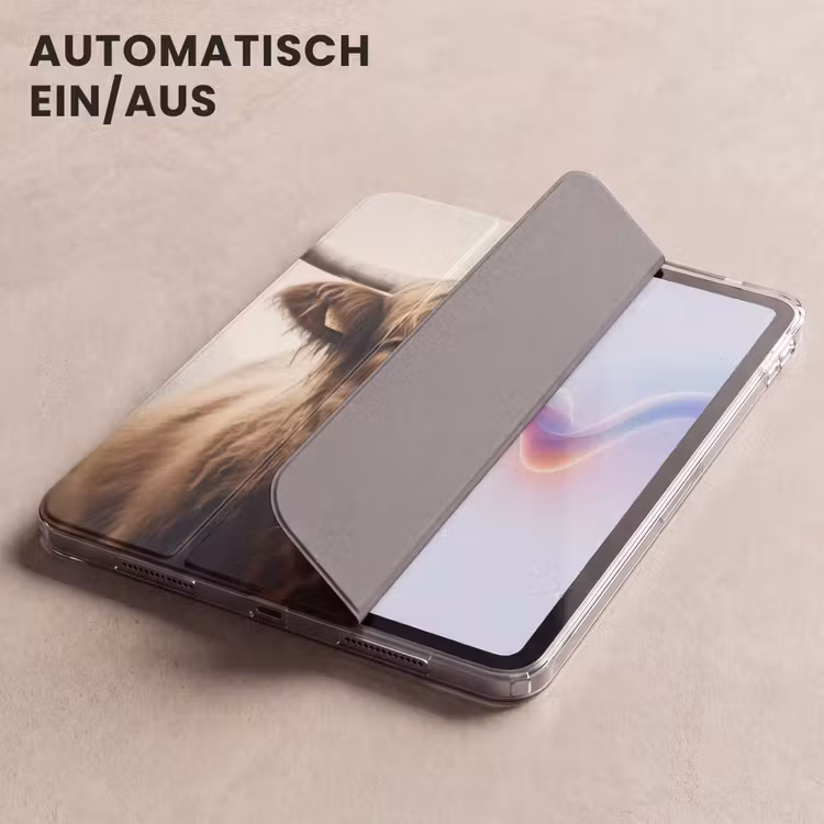iPad-Hülle - Schottische Highlander - Hörner - Landschaft — 5