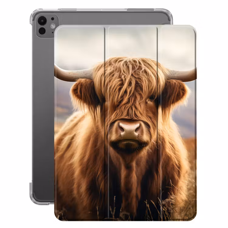 iPad-Hülle - Schottische Highlander - Landschaft - Tier — 1