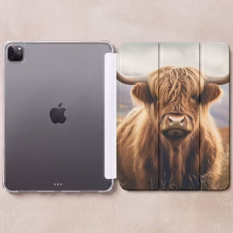 iPad-Hülle - Schottische Highlander - Landschaft - Tier — 6