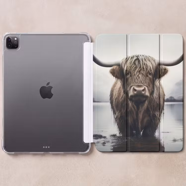 iPad-Hülle - Schottische Highlander - Wasser - Nass — 6
