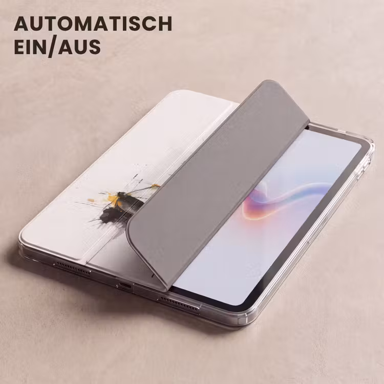 iPad-Hülle - Violine - Orange - Schwarz - Pinselstriche — 5