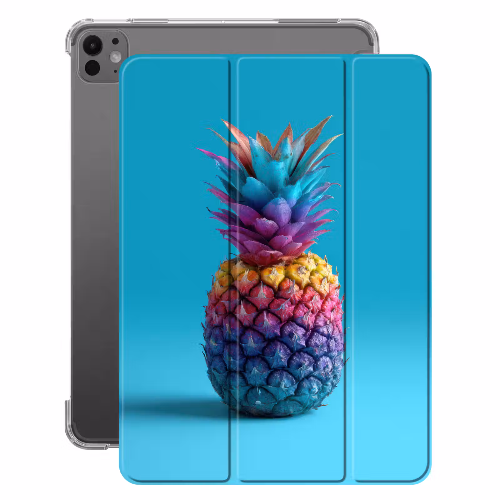 iPad-Hülle - Ananas - Regenbogen - Blau - Pop-Art — 1