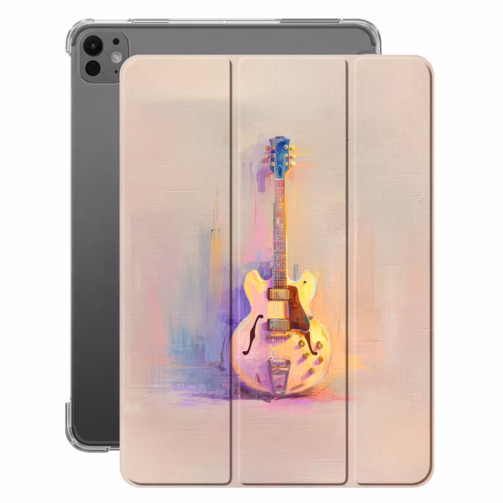 iPad-Hülle - Gitarre - Pastell - Gemalt — 1