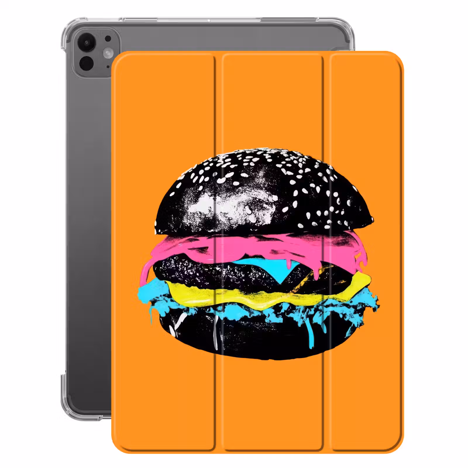 iPad-Hülle - Hamburger - Orange - Neon - Pop-Art — 1