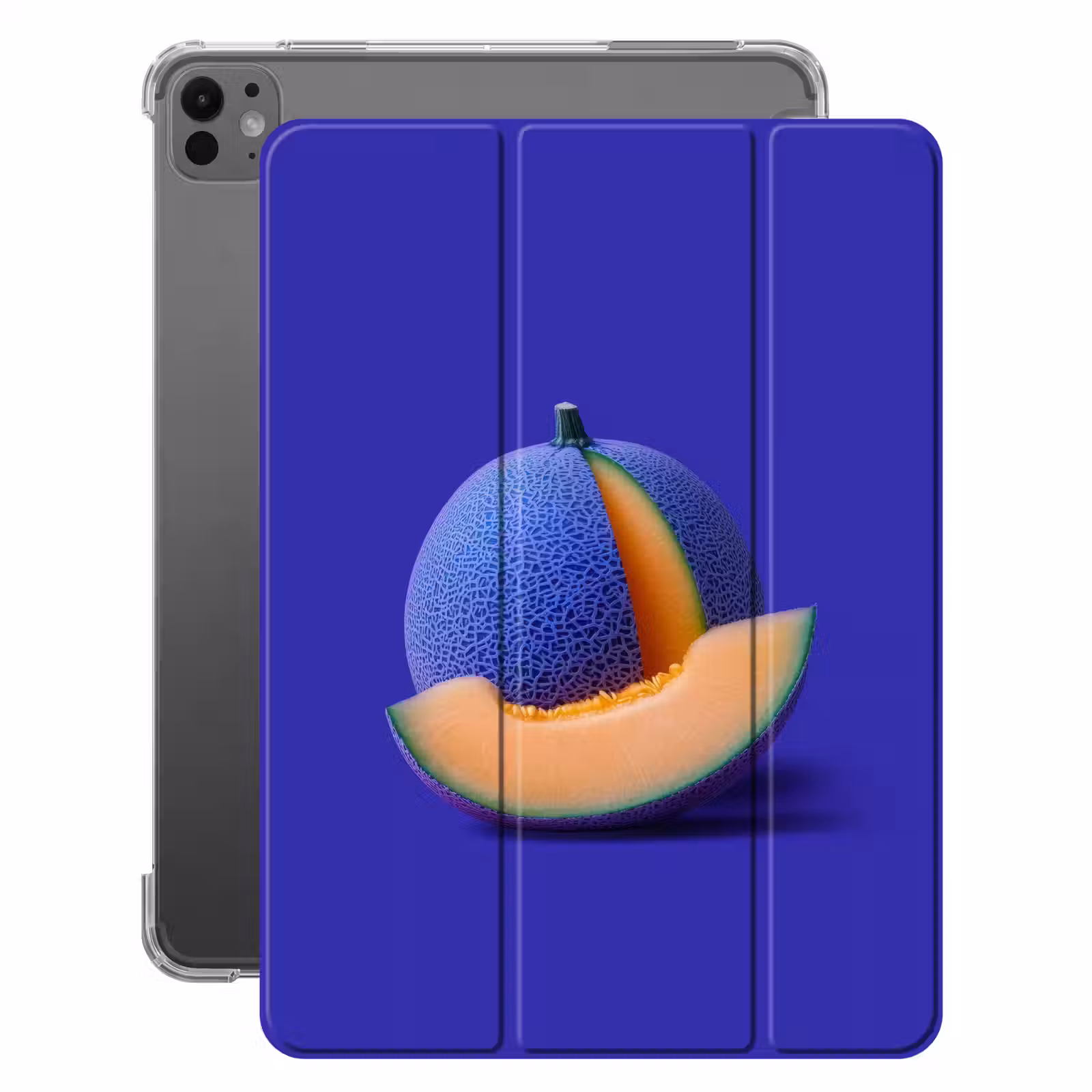 iPad-Hülle - Melone - Blau - Orange - Kunstvoll — 1
