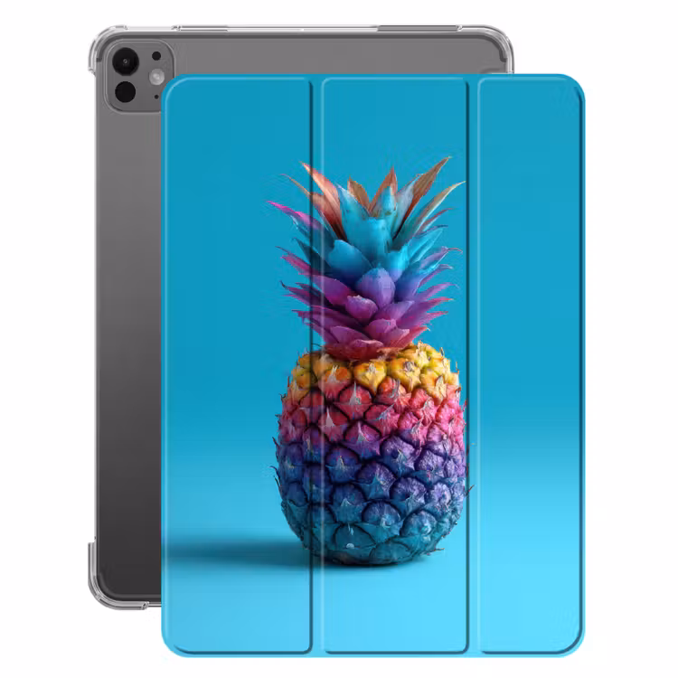 iPad-Hülle - Ananas - Regenbogen - Blau - Pop-Art — 1