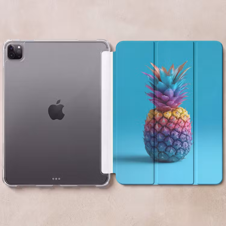 iPad-Hülle - Ananas - Regenbogen - Blau - Pop-Art — 6