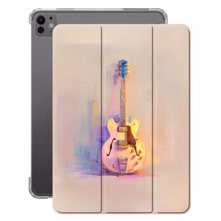 iPad-Hülle - Gitarre - Pastell - Gemalt — 1