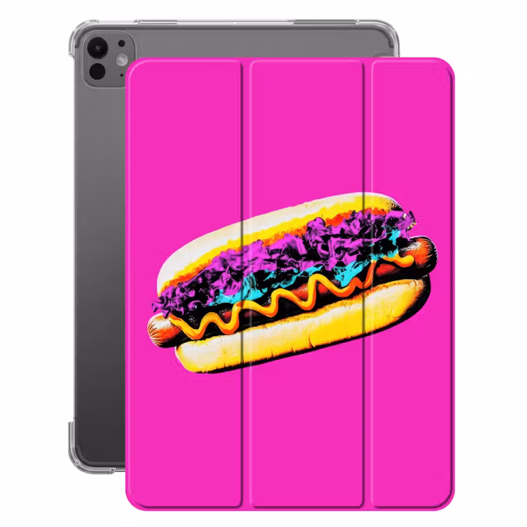 iPad-Hülle - Hotdog - Rosa - Retro — 1
