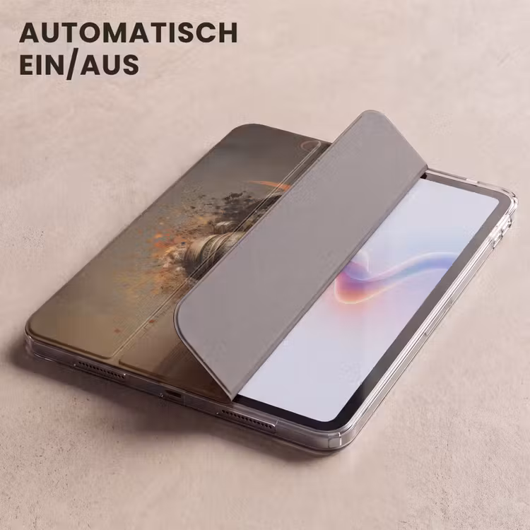 iPad-Hülle - Kopfhörer - Braun - Farbe - Vintage — 5