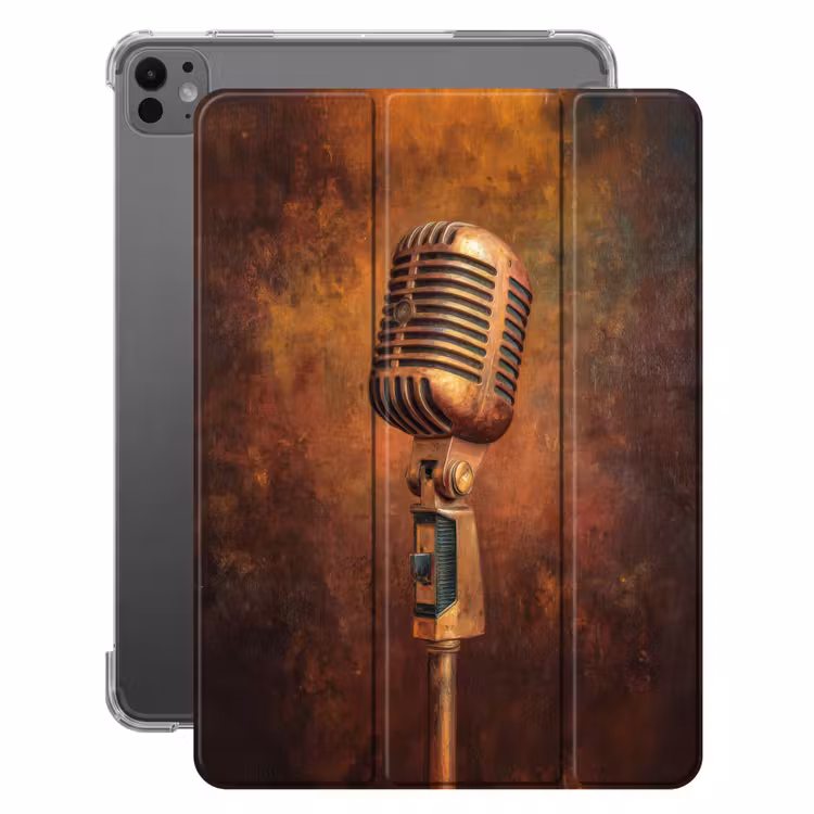 iPad-Hülle - Mikrofon - Braun - Klassisch — 1