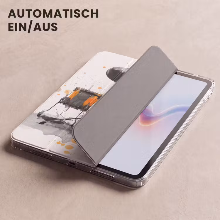 iPad-Hülle - Schlagzeug - Orange - Schwarz - Wasserfarben — 5