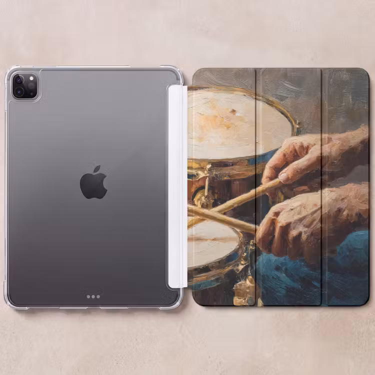 iPad-Hülle - Schlagzeugstöcke - Ölgemälde - Mann — 6