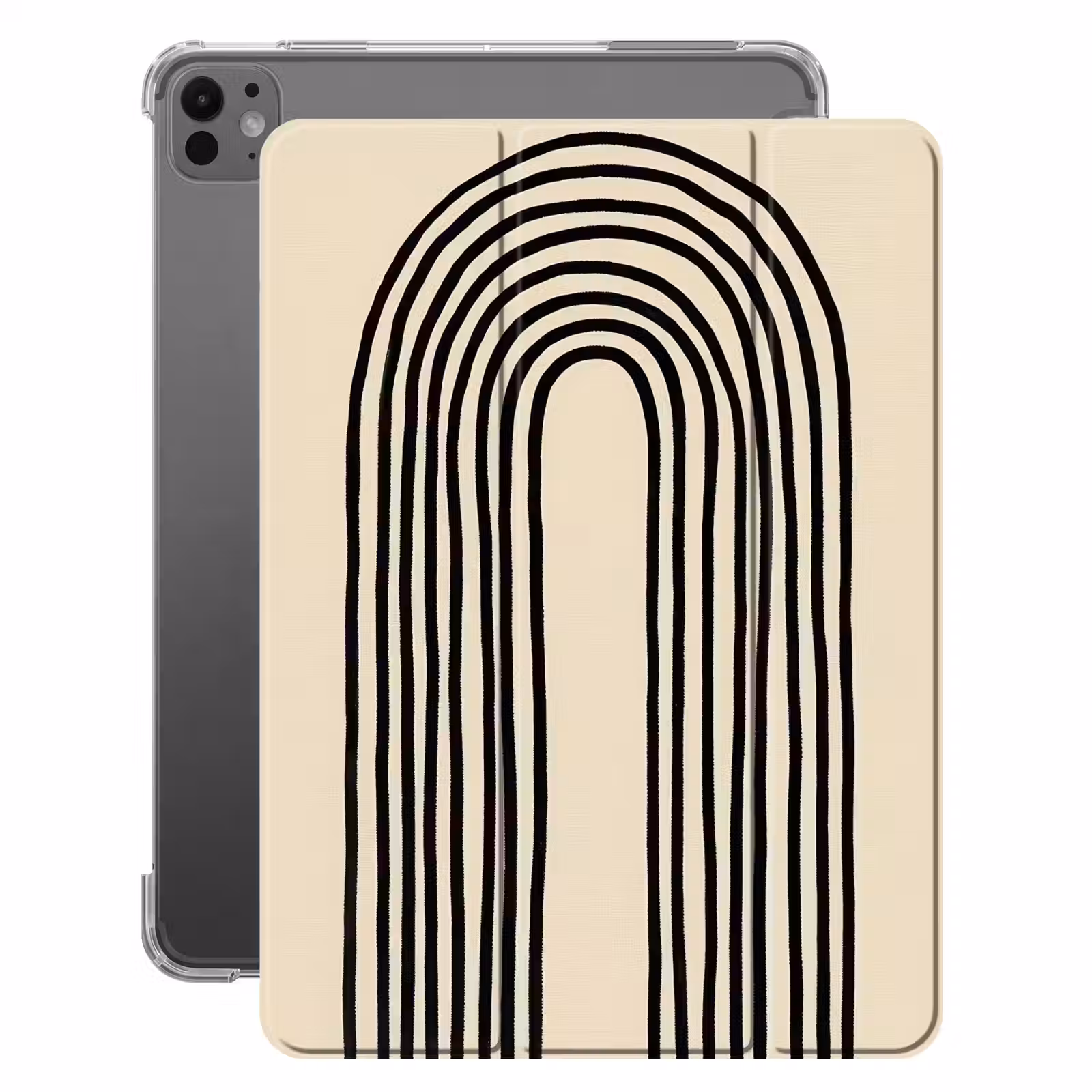 iPad-Hülle - Bogenformen - Schwarz - Schlank — 1