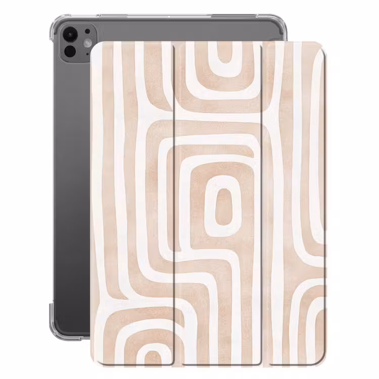 iPad-Hülle - Dekorativ - Labyrinth - Beige — 1