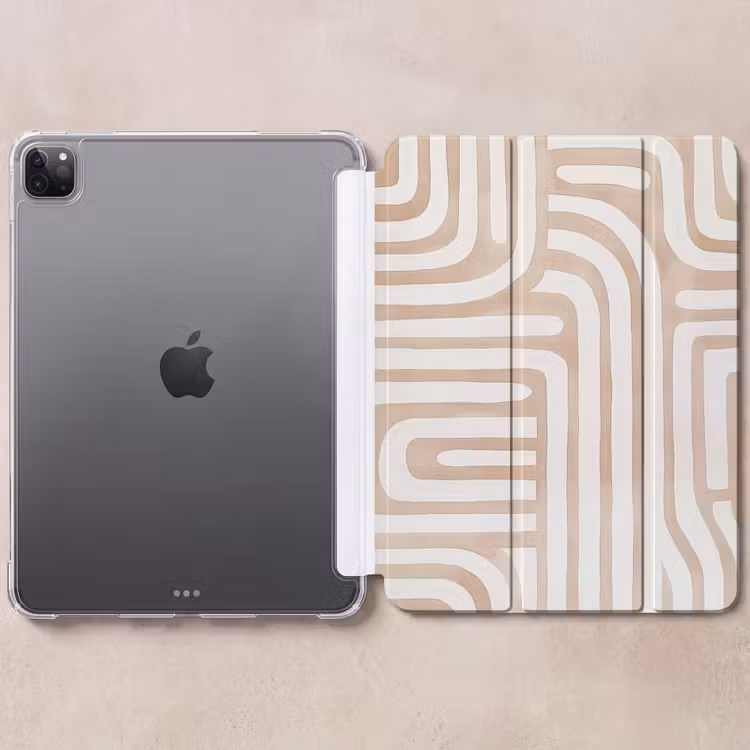 iPad-Hülle - Erdtöne - Labyrinth-Muster — 6