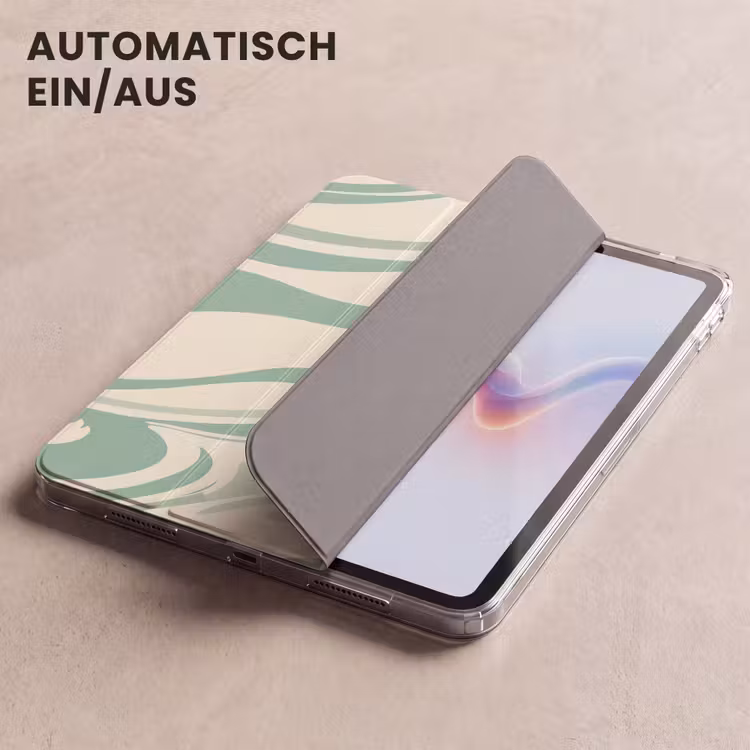 iPad-Hülle - Organische Linien - Mintgrün - Marmor — 5