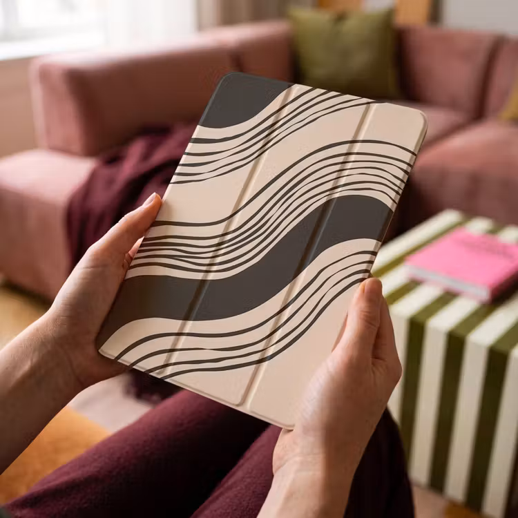 iPad-Hülle - Waves - Schwarz - Sand — 4