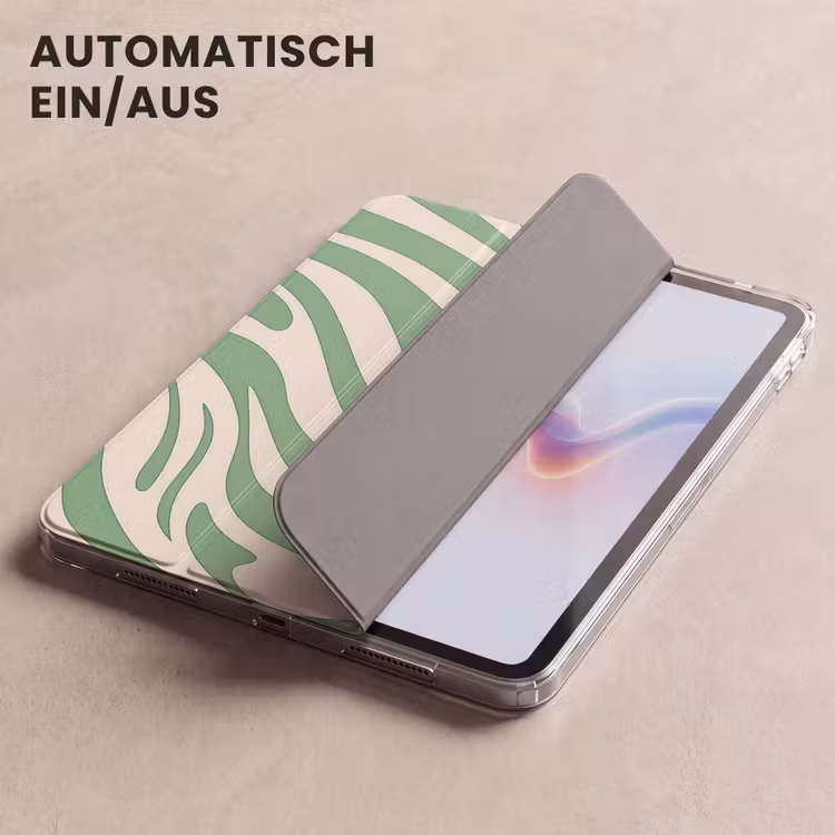 iPad-Hülle - Zebramuster - Grün - Retro — 5