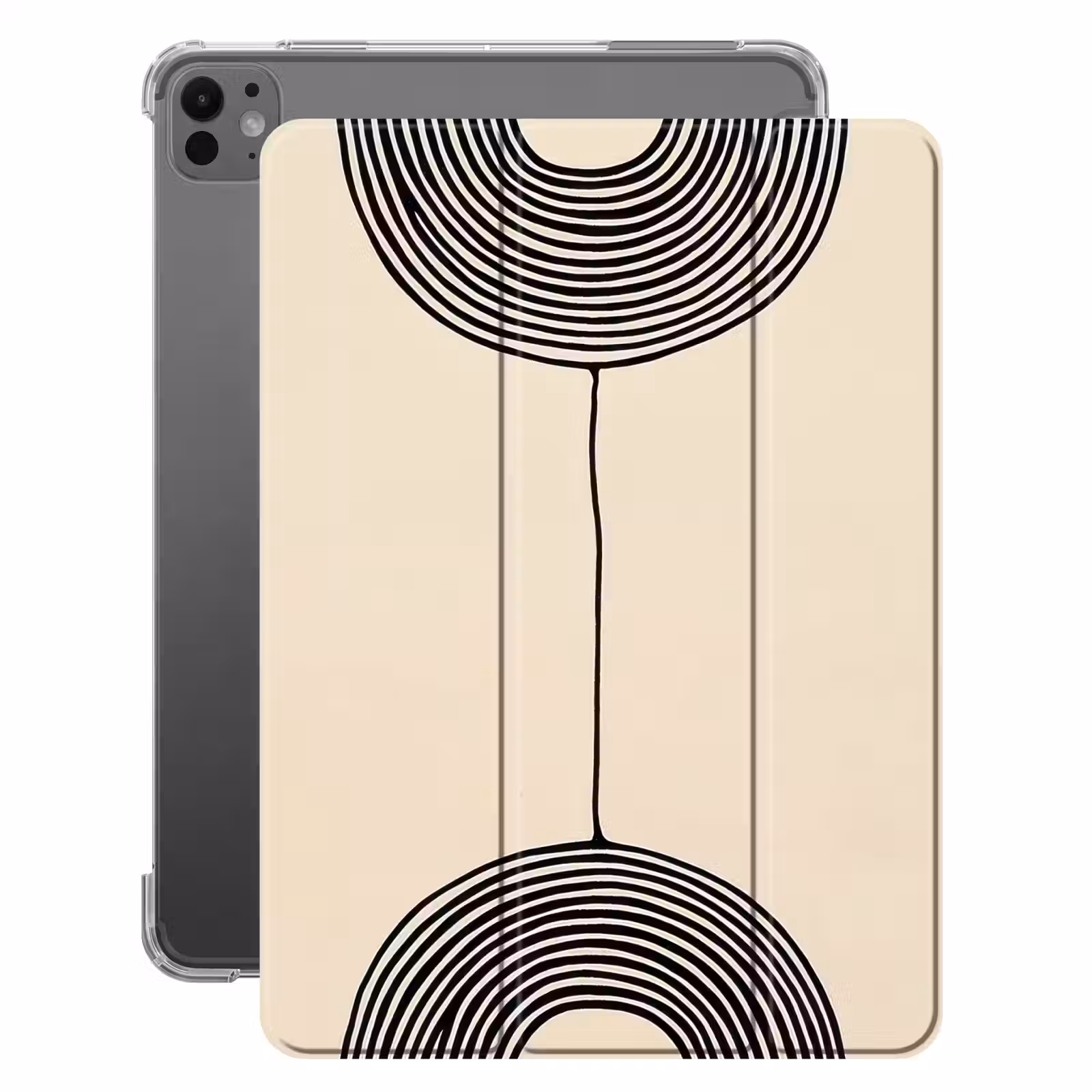 iPad-Hülle - Geometrische Bögen - Minimalistisch - Symmetrisch — 1