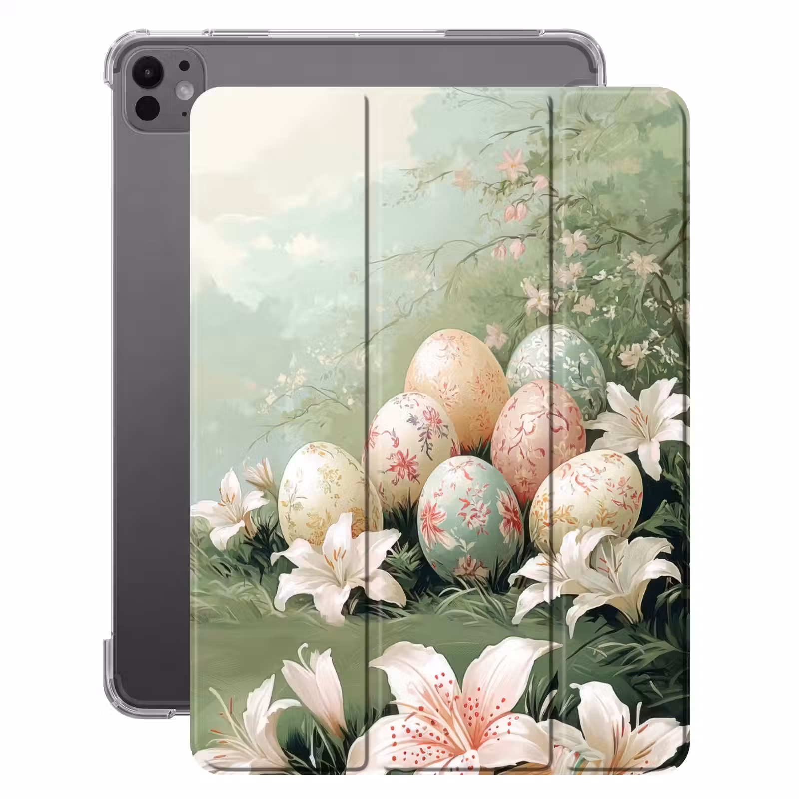 iPad-Hülle - Ostereier - Pastelltöne - Blumen — 1