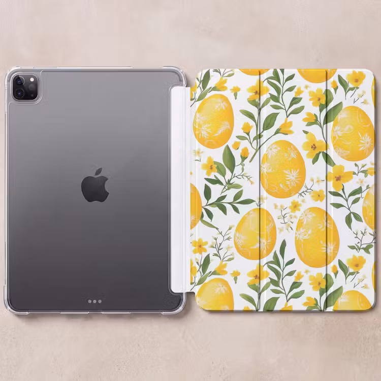iPad-Hülle - Blumen - Ostereier - Gelb — 6